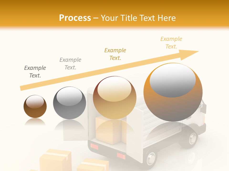 A Truck And Cardboard Box PowerPoint Template