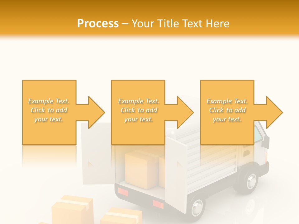 A Truck And Cardboard Box PowerPoint Template