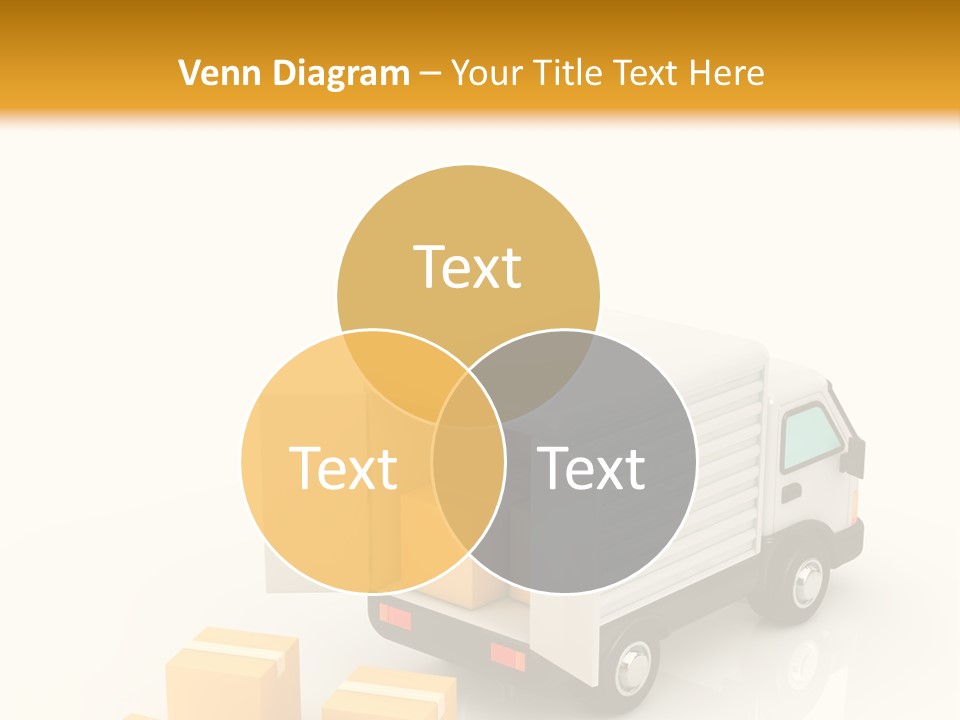 A Truck And Cardboard Box PowerPoint Template