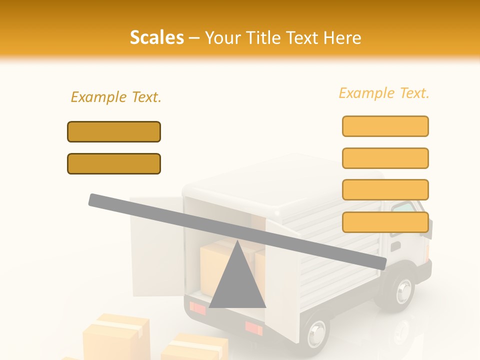 A Truck And Cardboard Box PowerPoint Template