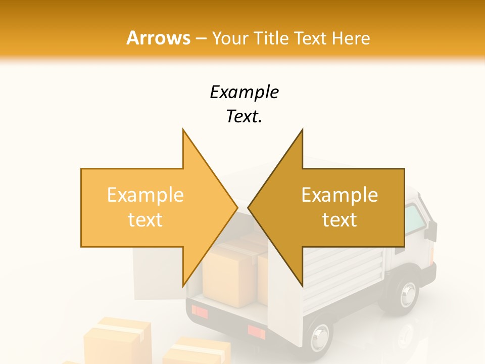 A Truck And Cardboard Box PowerPoint Template