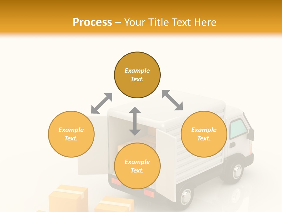 A Truck And Cardboard Box PowerPoint Template