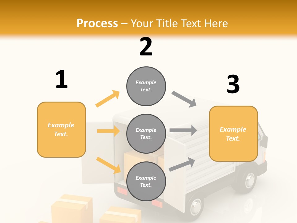A Truck And Cardboard Box PowerPoint Template
