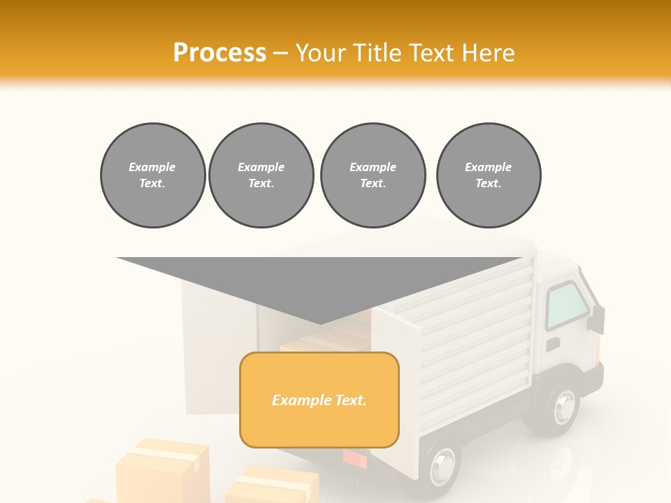 A Truck And Cardboard Box PowerPoint Template