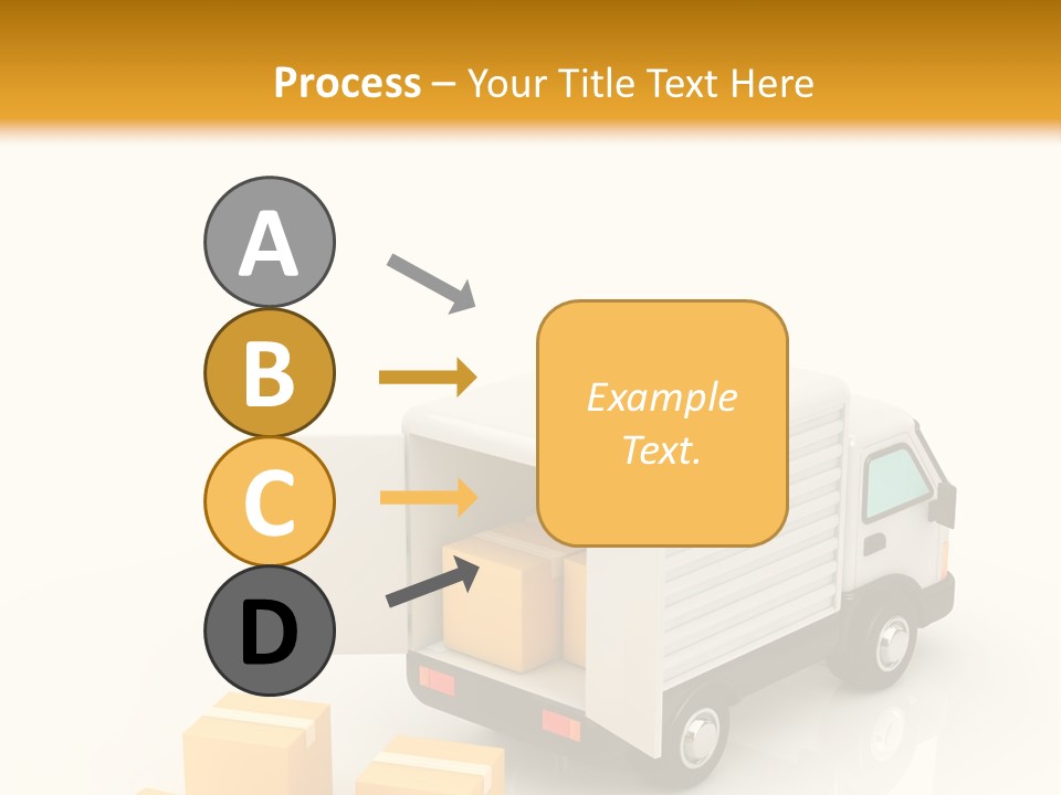 A Truck And Cardboard Box PowerPoint Template