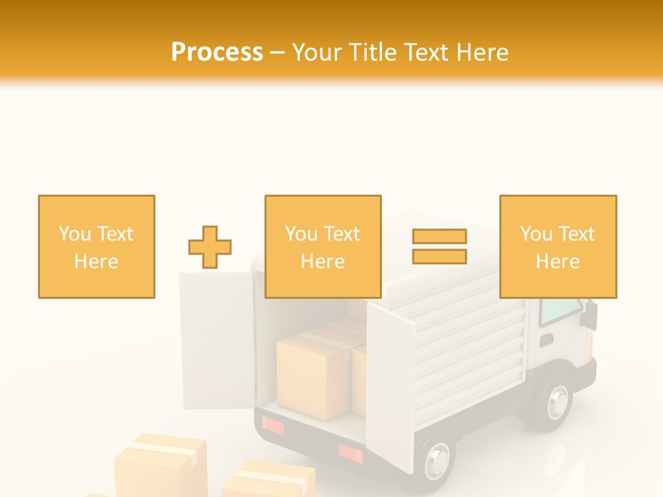 A Truck And Cardboard Box PowerPoint Template