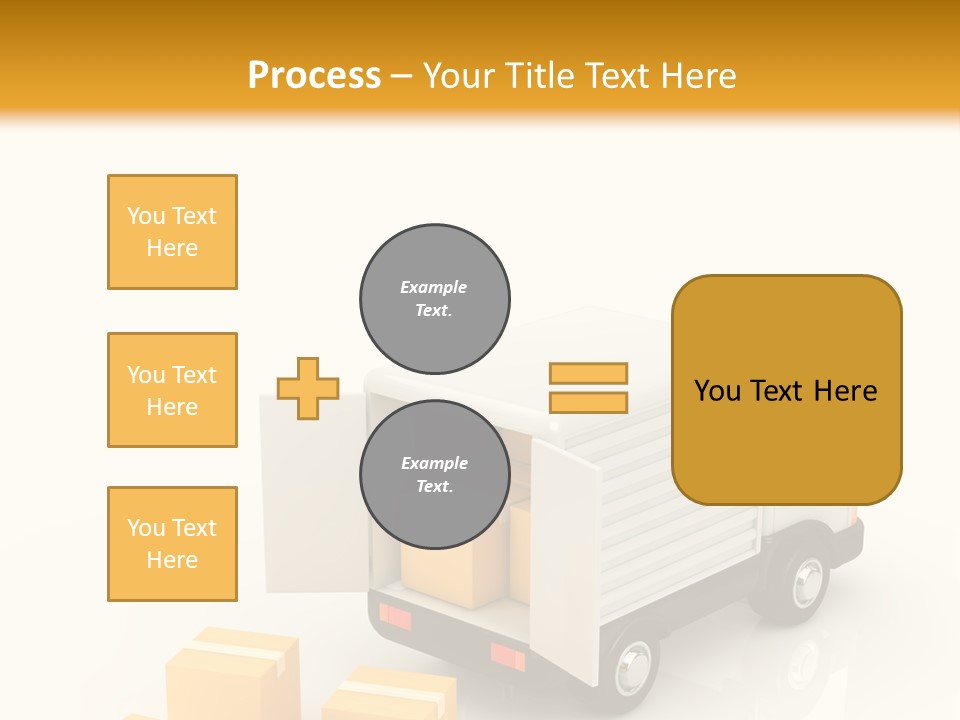 A Truck And Cardboard Box PowerPoint Template