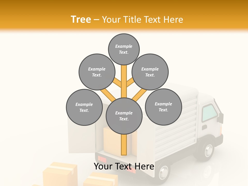 A Truck And Cardboard Box PowerPoint Template