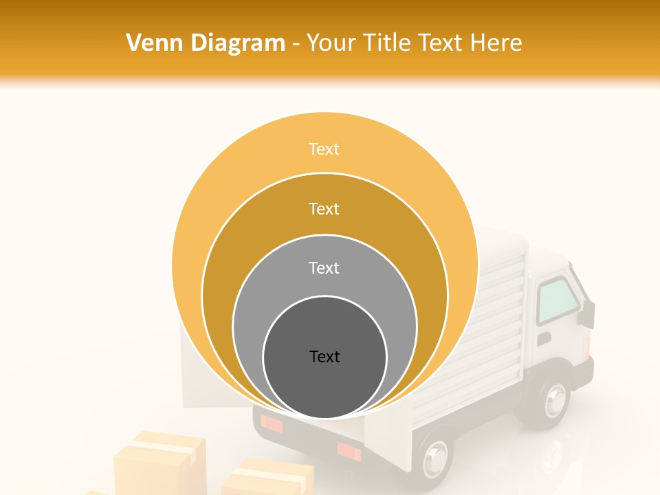 A Truck And Cardboard Box PowerPoint Template