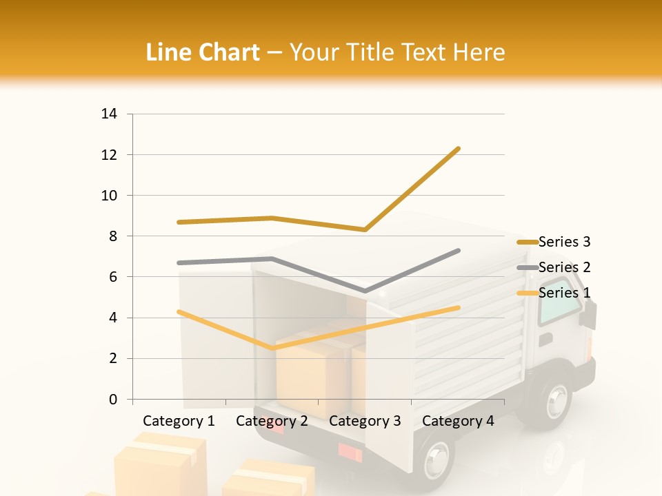 A Truck And Cardboard Box PowerPoint Template