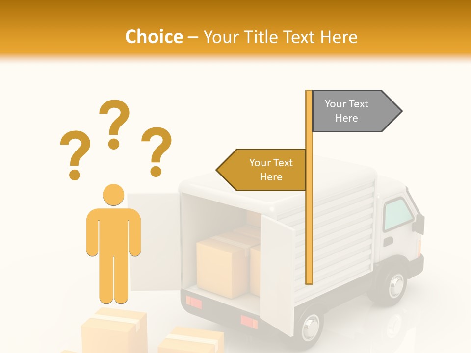 A Truck And Cardboard Box PowerPoint Template