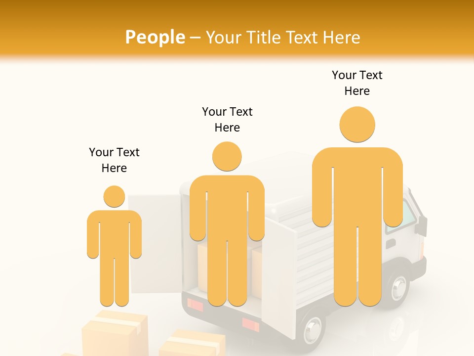 A Truck And Cardboard Box PowerPoint Template