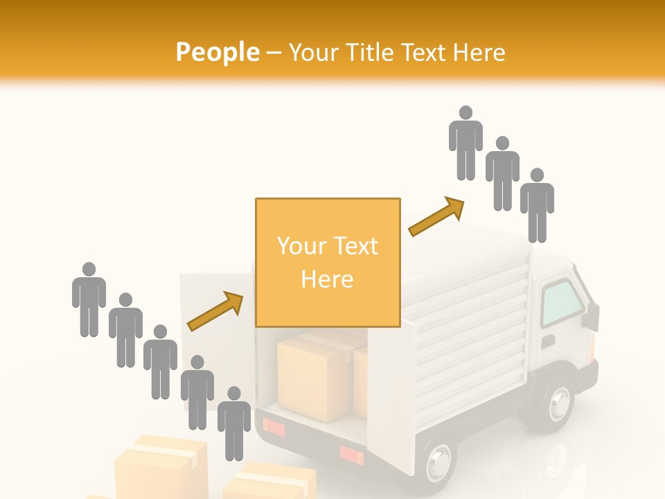 A Truck And Cardboard Box PowerPoint Template