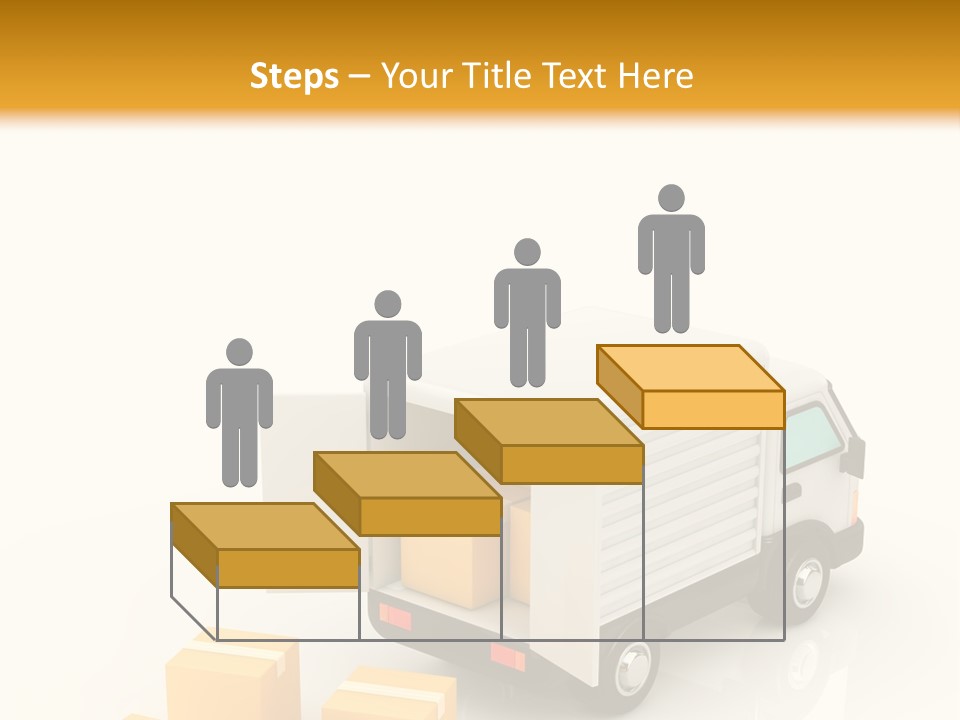 A Truck And Cardboard Box PowerPoint Template