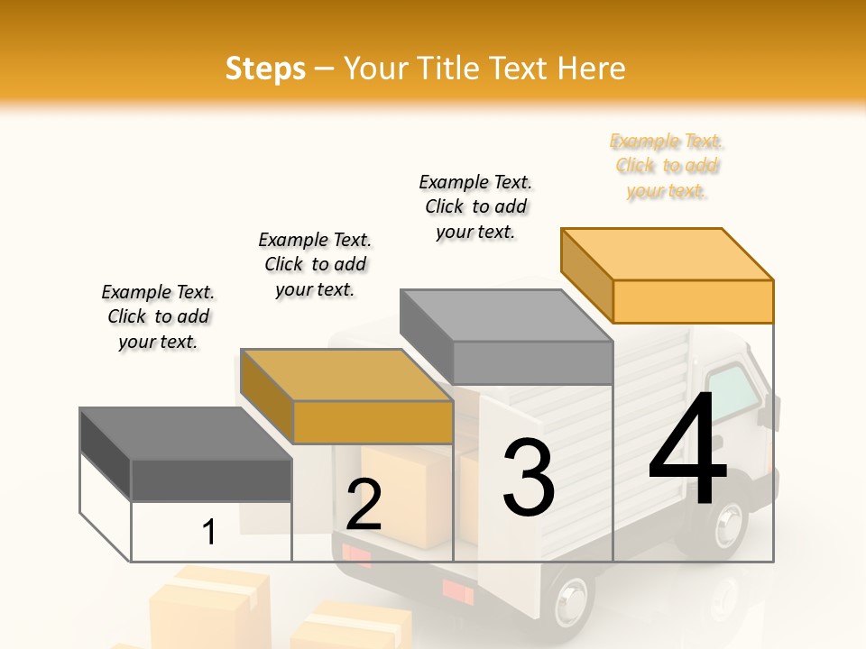A Truck And Cardboard Box PowerPoint Template