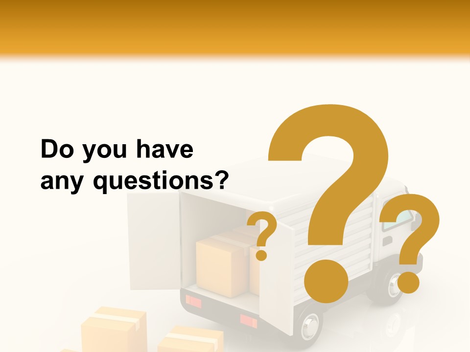 A Truck And Cardboard Box PowerPoint Template