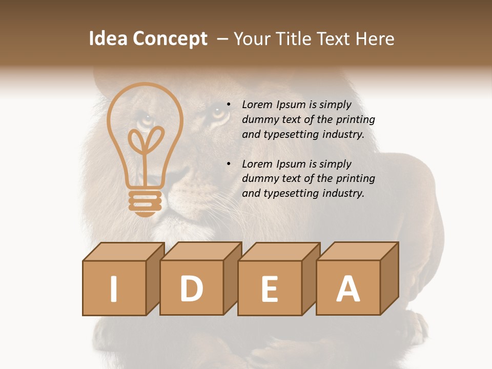 Laying Creature Lying Down PowerPoint Template