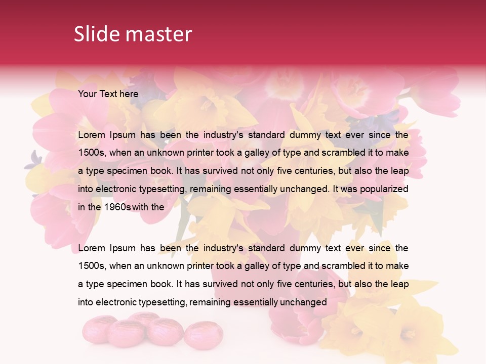 Narcissus White Vase PowerPoint Template