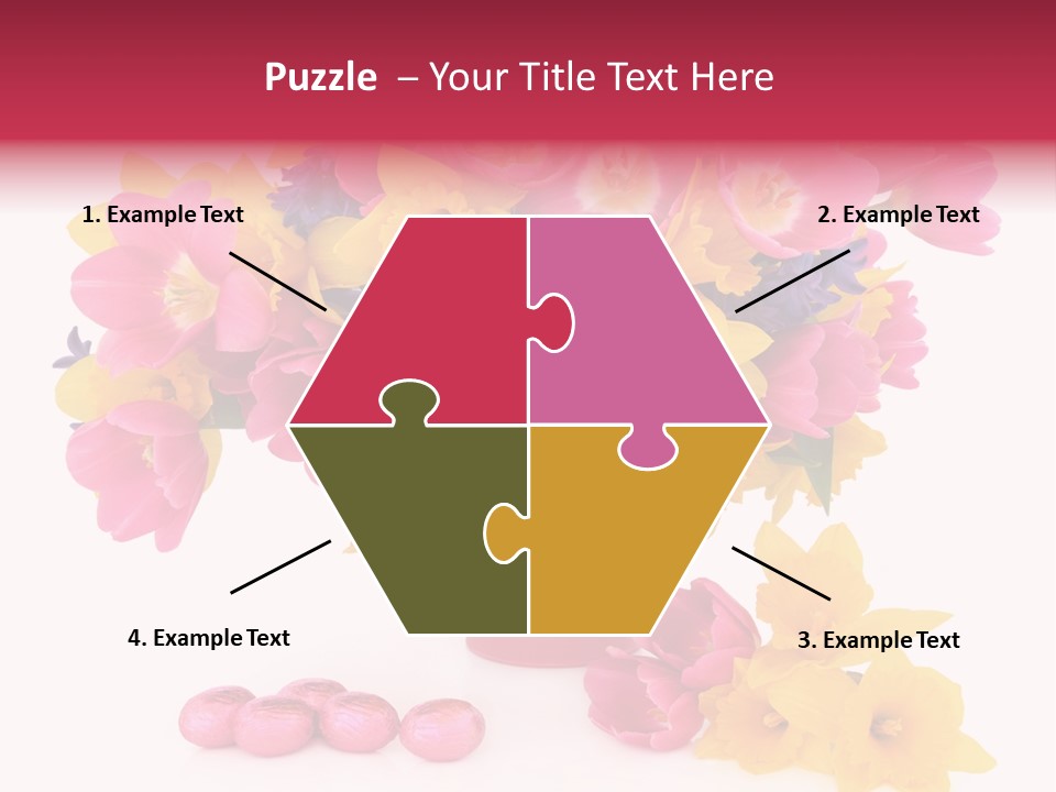 Narcissus White Vase PowerPoint Template