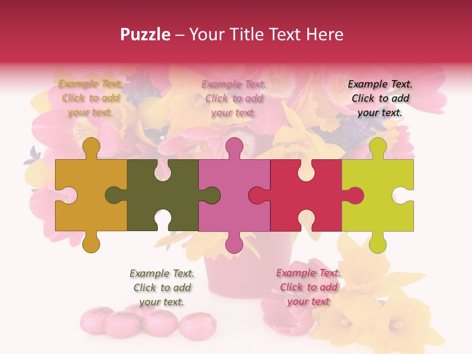 Narcissus White Vase PowerPoint Template