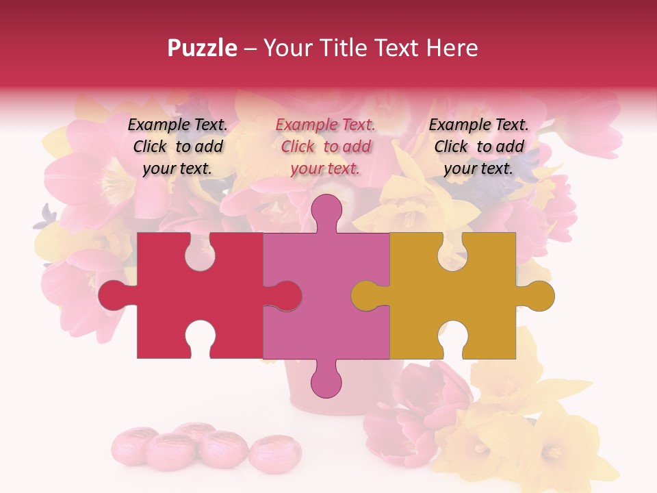 Narcissus White Vase PowerPoint Template