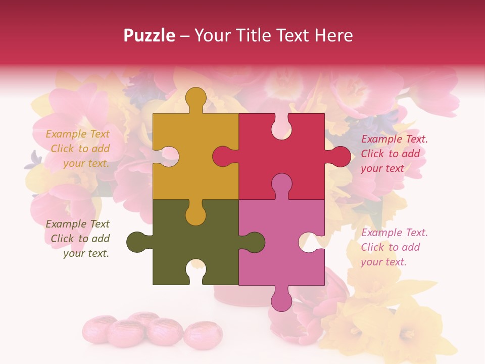 Narcissus White Vase PowerPoint Template