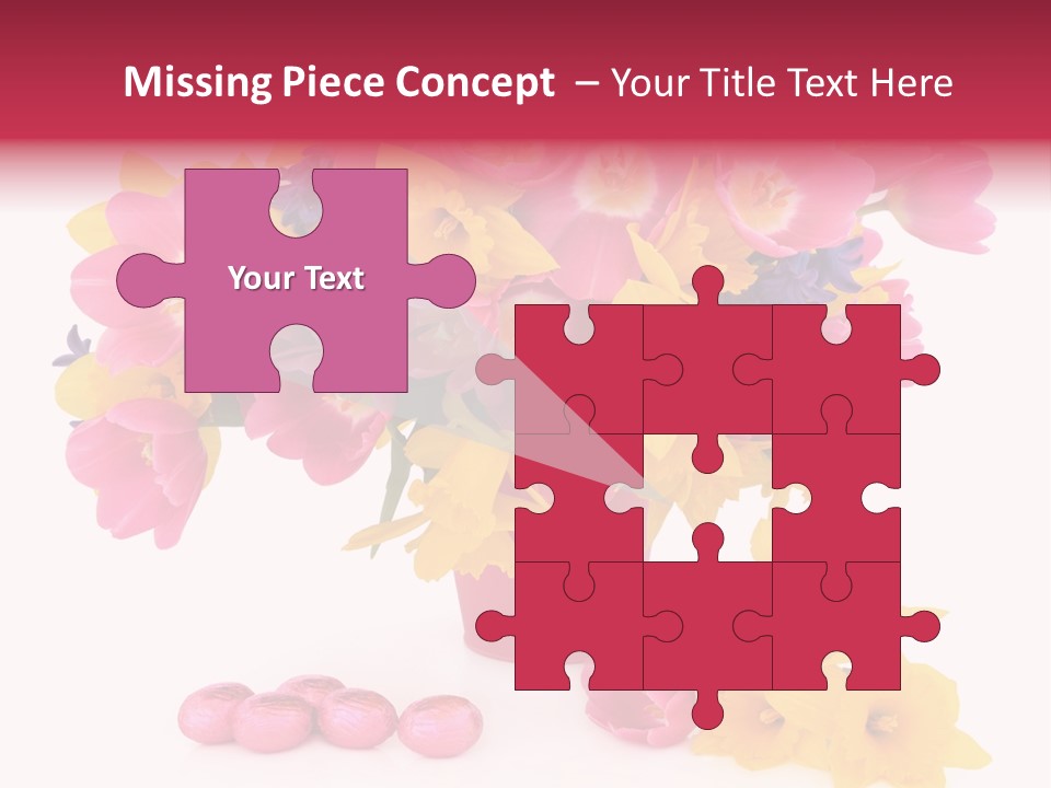 Narcissus White Vase PowerPoint Template