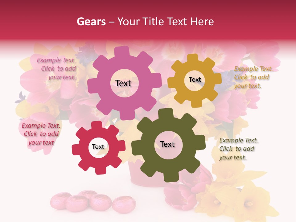 Narcissus White Vase PowerPoint Template