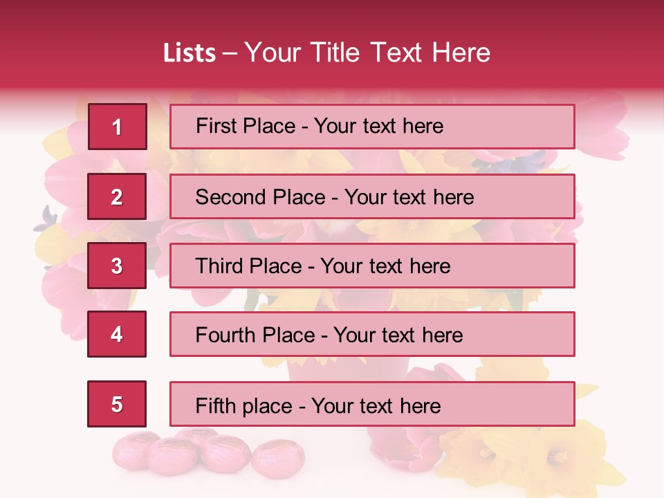 Narcissus White Vase PowerPoint Template