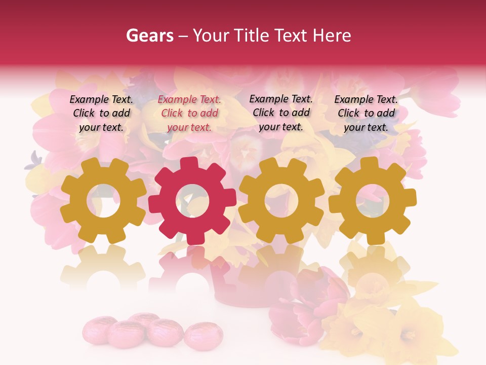 Narcissus White Vase PowerPoint Template