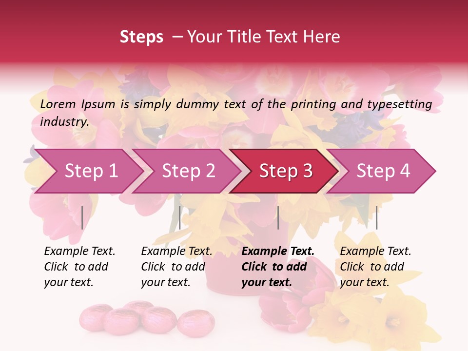 Narcissus White Vase PowerPoint Template