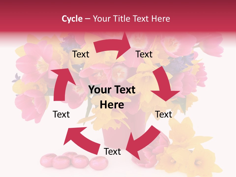 Narcissus White Vase PowerPoint Template