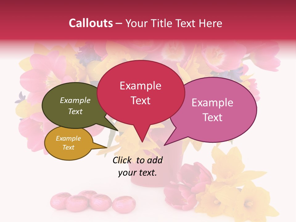 Narcissus White Vase PowerPoint Template