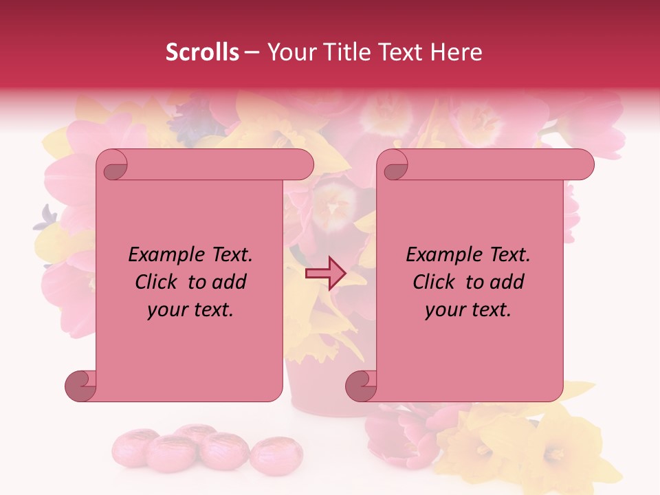 Narcissus White Vase PowerPoint Template