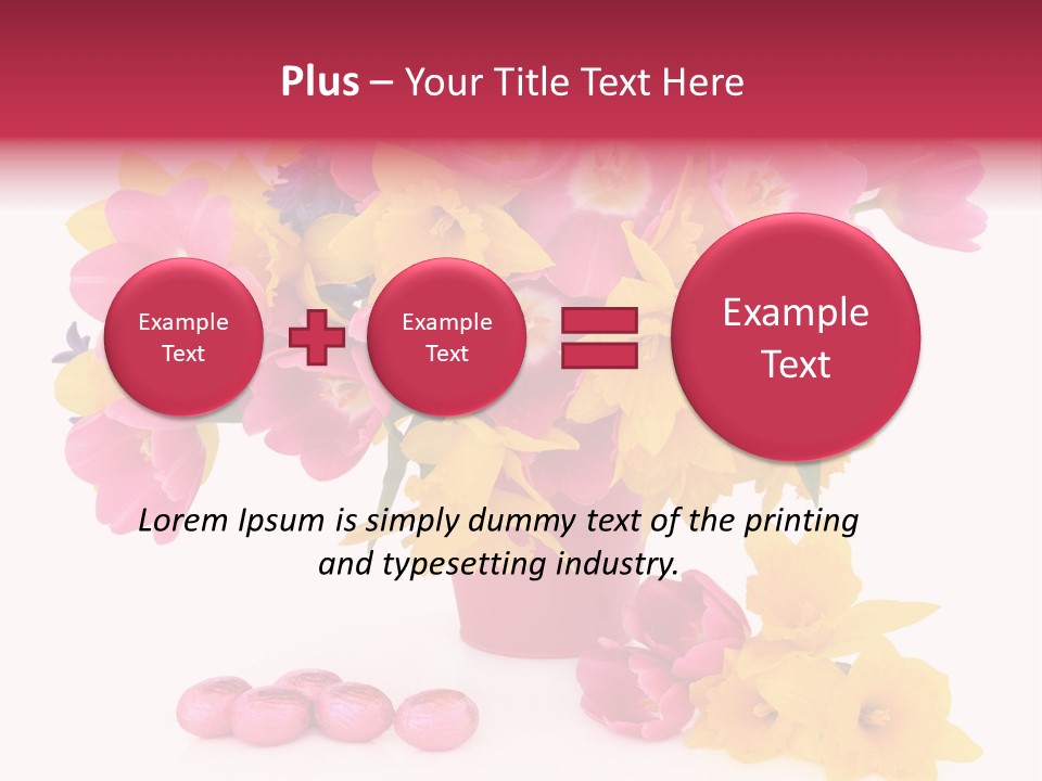 Narcissus White Vase PowerPoint Template