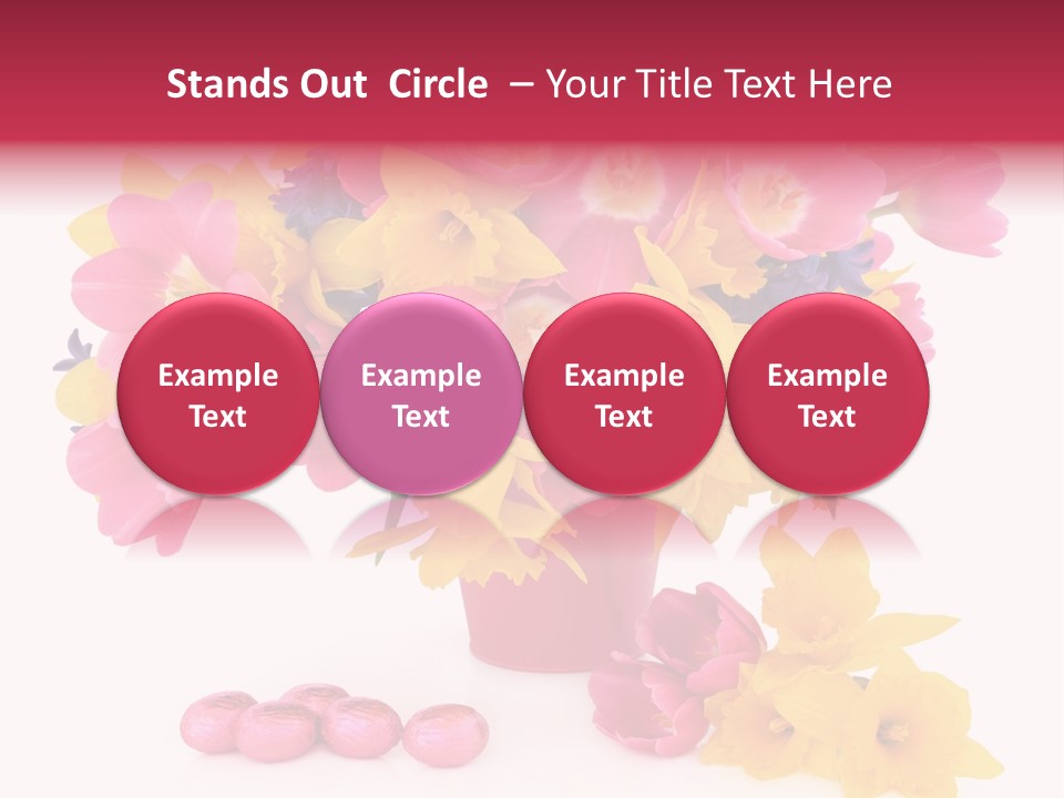 Narcissus White Vase PowerPoint Template