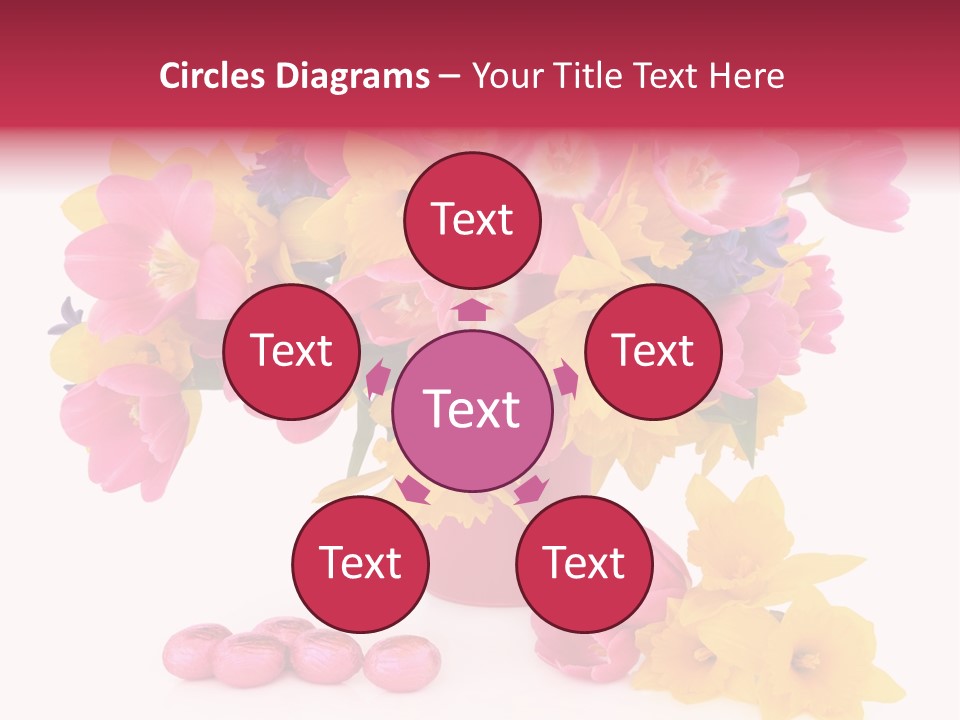 Narcissus White Vase PowerPoint Template