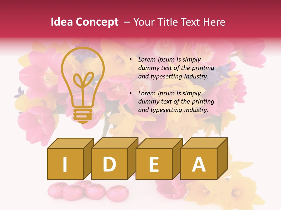 Narcissus White Vase PowerPoint Template