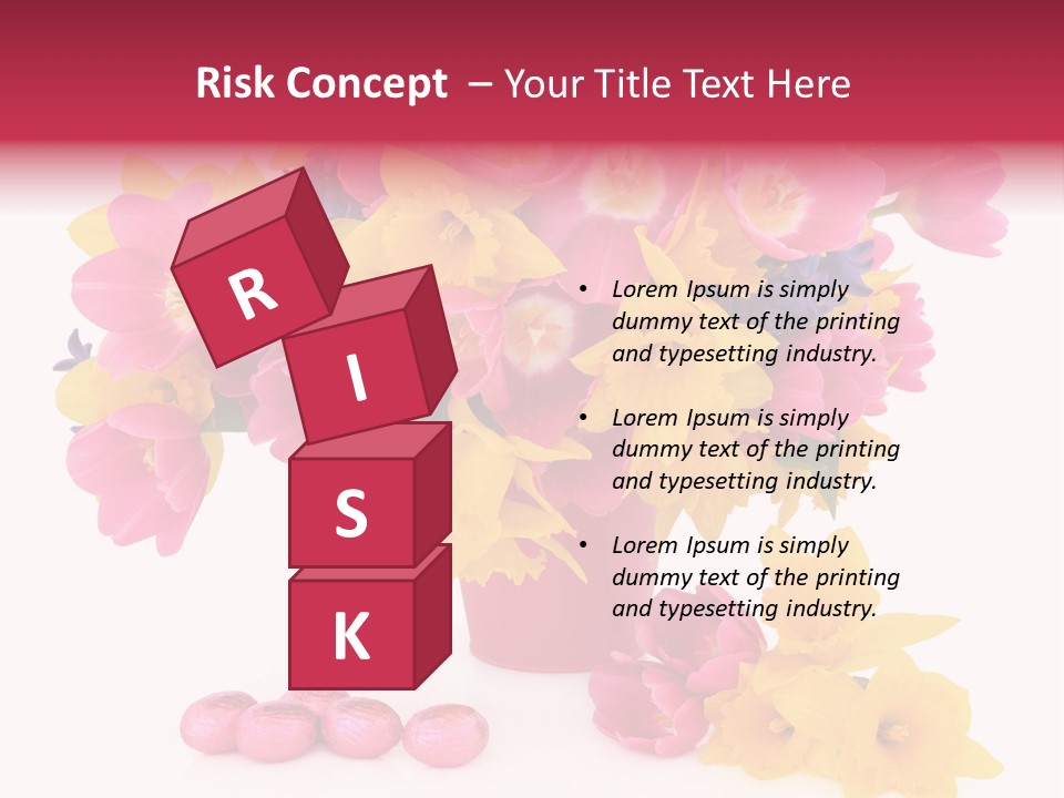 Narcissus White Vase PowerPoint Template