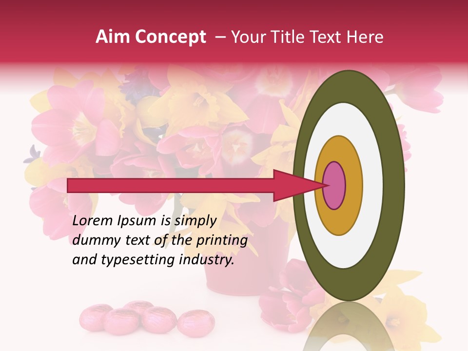 Narcissus White Vase PowerPoint Template