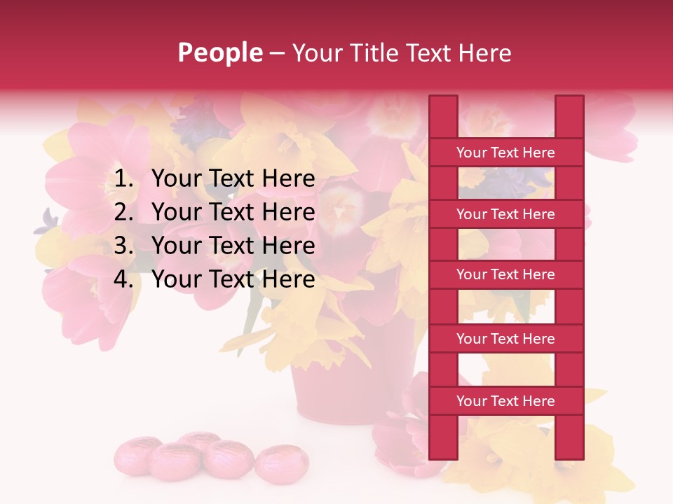 Narcissus White Vase PowerPoint Template