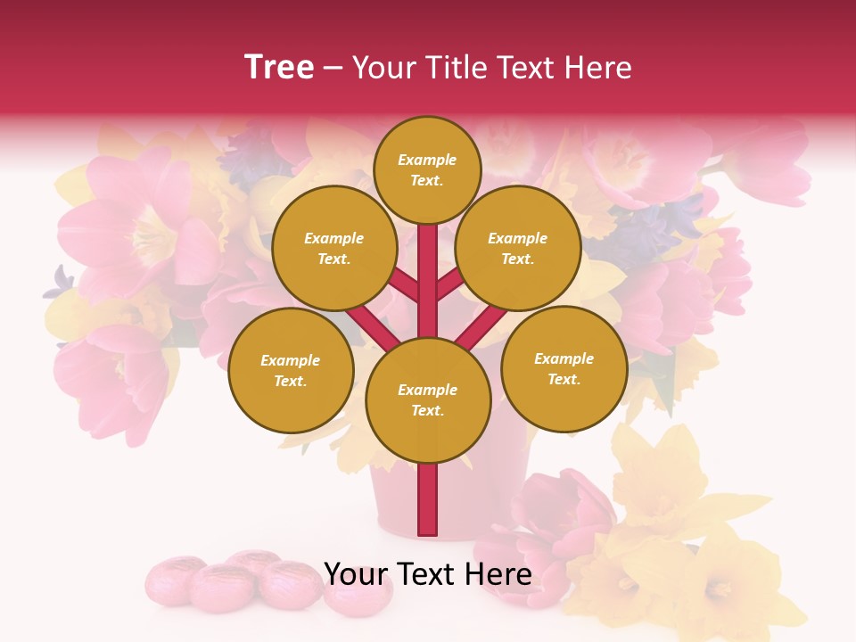 Narcissus White Vase PowerPoint Template