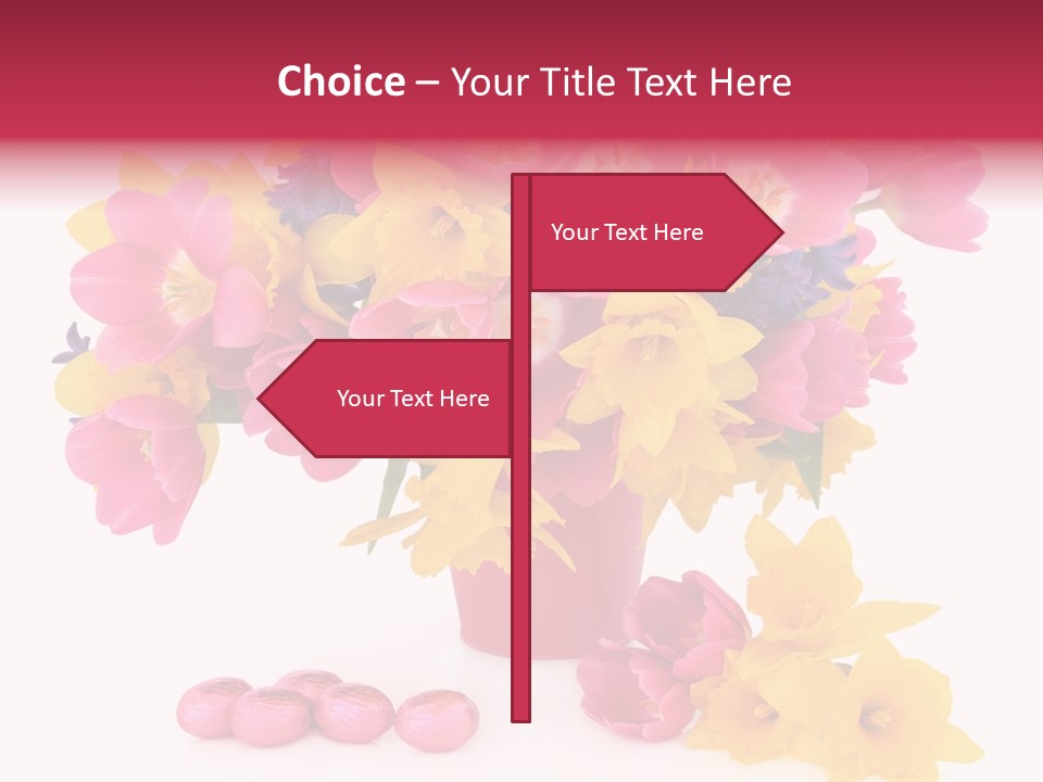 Narcissus White Vase PowerPoint Template