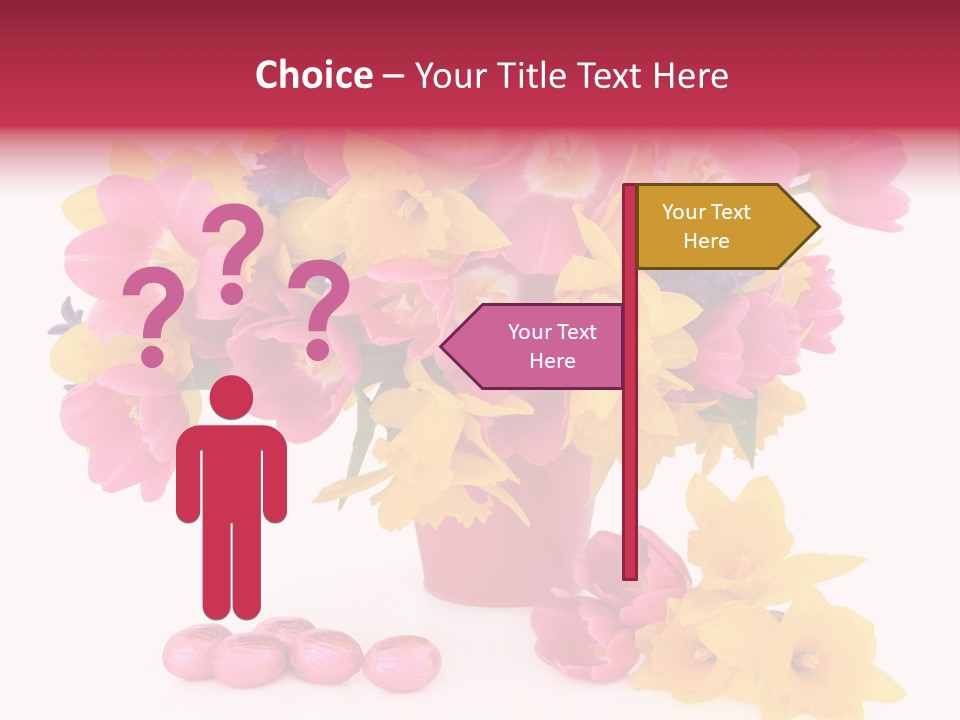 Narcissus White Vase PowerPoint Template