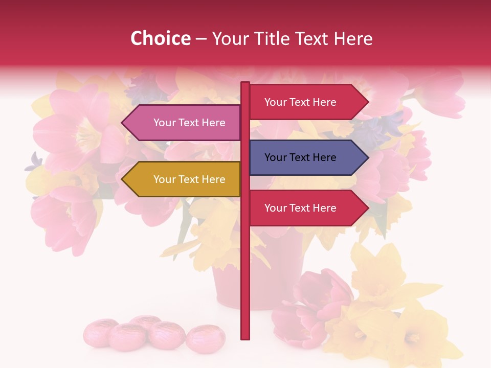 Narcissus White Vase PowerPoint Template