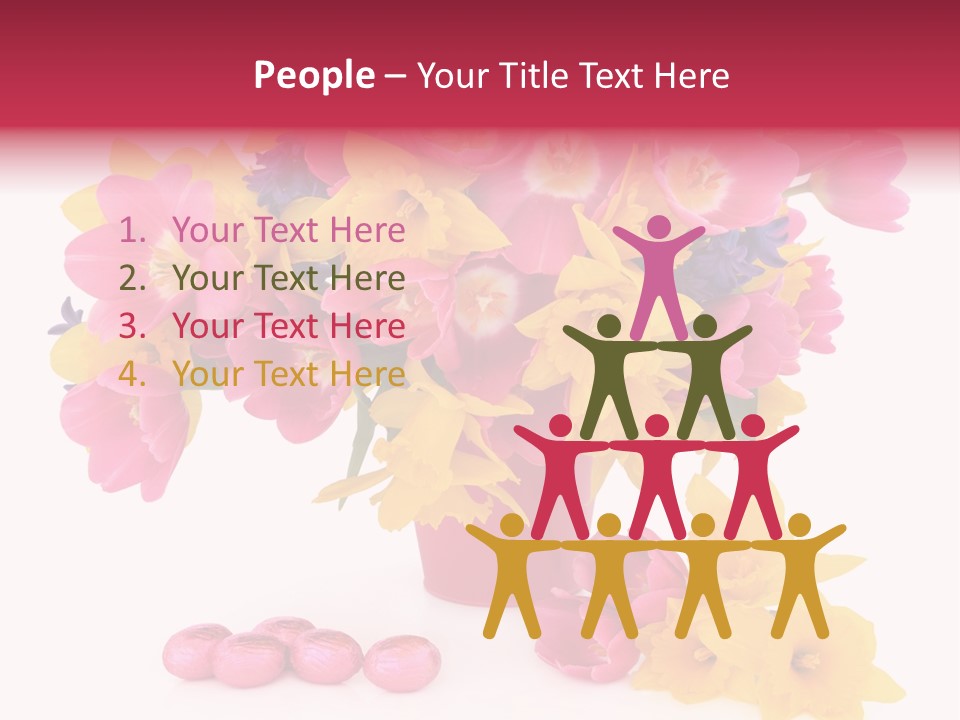 Narcissus White Vase PowerPoint Template