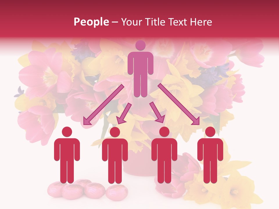 Narcissus White Vase PowerPoint Template