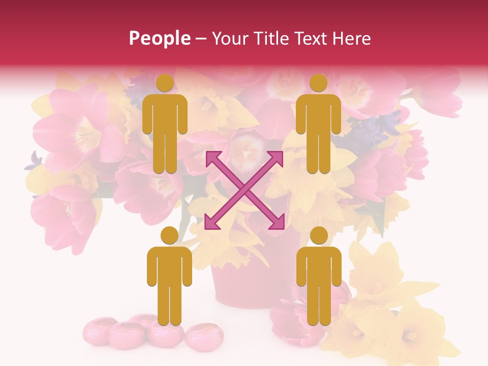 Narcissus White Vase PowerPoint Template