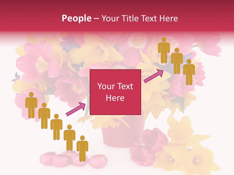 Narcissus White Vase PowerPoint Template