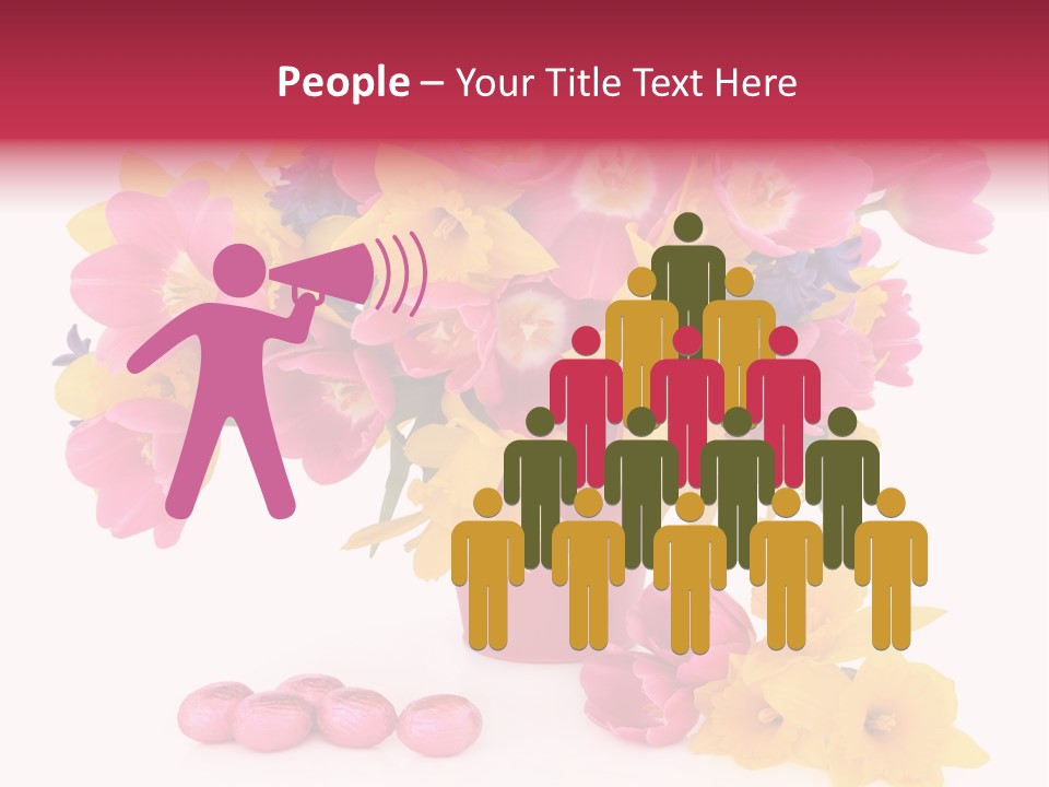 Narcissus White Vase PowerPoint Template